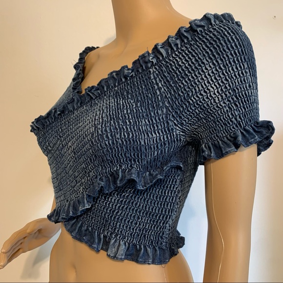 Mc Lorene denim cropped top - Picture 3 of 5